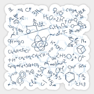 Chemistry Atoms, Shapes, Reactions and Structures Sticker